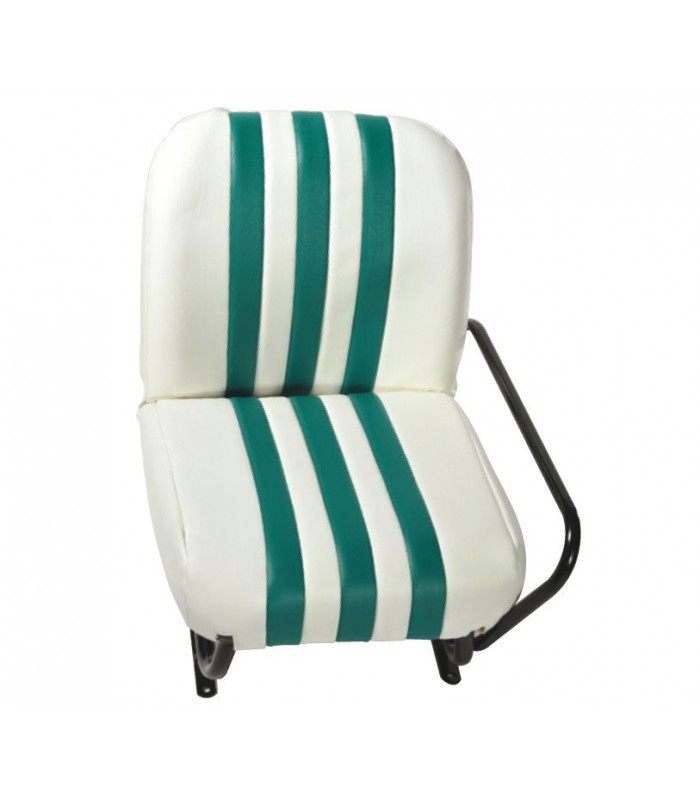 Lot de 2 garnitures de sièges AV + banquette ARR Blanc / Vert Lot de 2 garnitures de sièges AV + banquette ARR Blanc / Vert