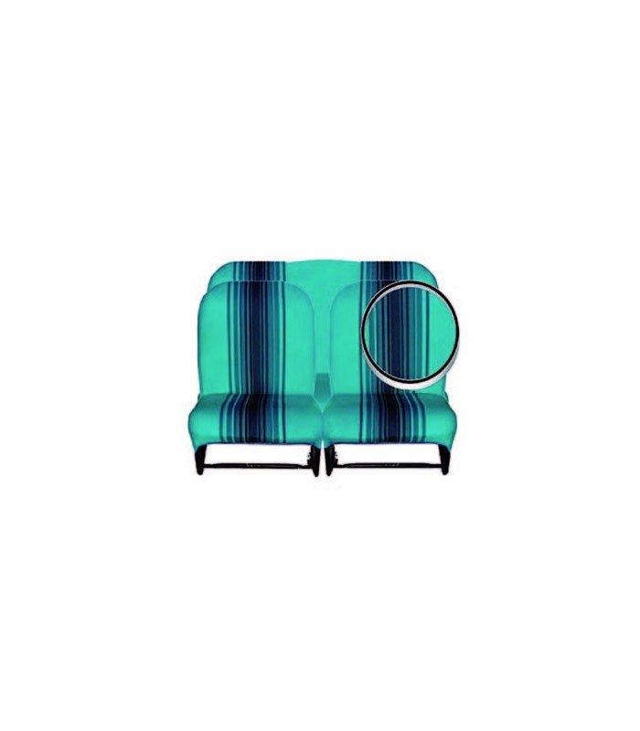 Ensemble de garnitures tissu Bleu rayé 2 sièges asymétriques + 1 banquette ARR Ensemble de garnitures tissu Bleu rayé 2 sièges asymétriques + 1 banquette ARR