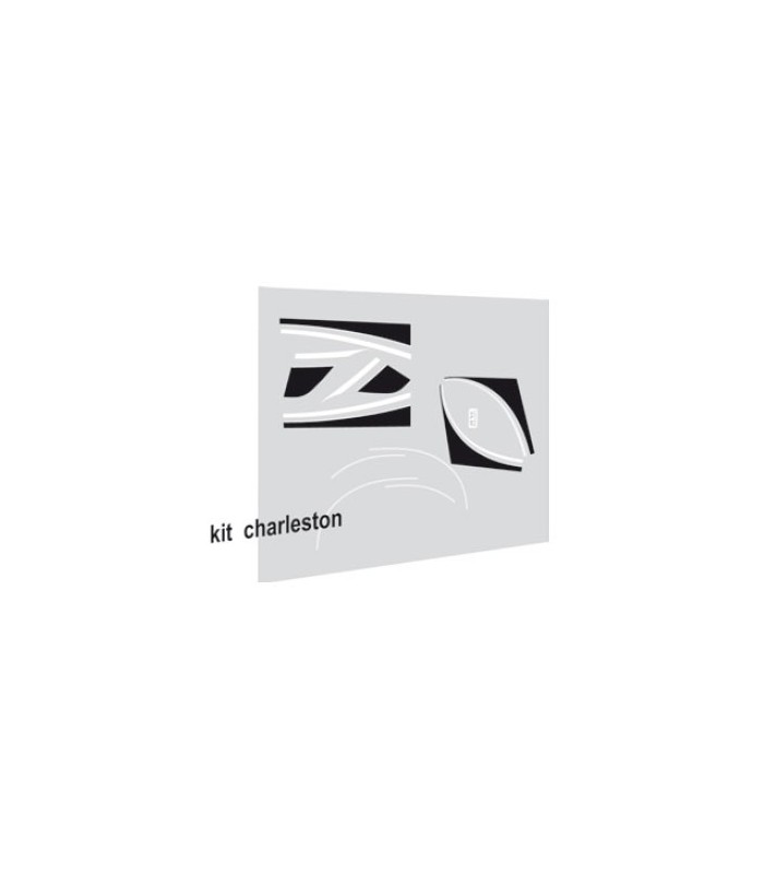 Autocollants Charleston pour 2cv Bordeaux ou Jaune Autocollants Charleston pour 2cv Bordeaux ou Jaune