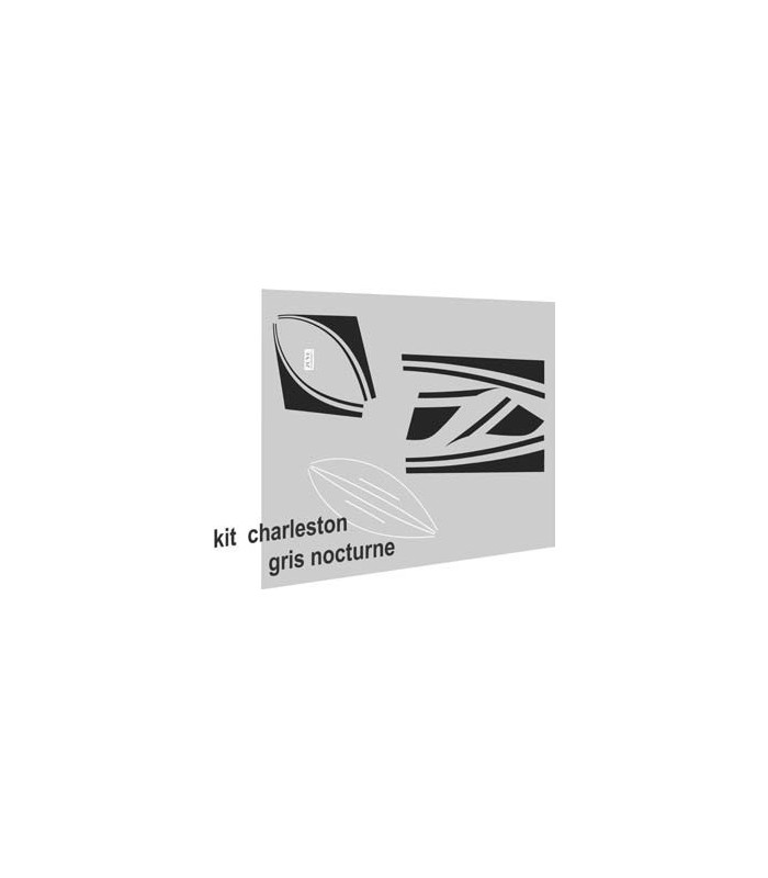 Autocollants Charleston pour 2cv Gris Nocturne Autocollants Charleston pour 2cv Gris Nocturne