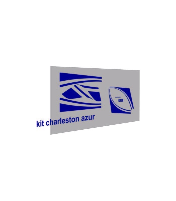 Autocollants Charleston pour 2cv Bleu Azur Autocollants Charleston pour 2cv Bleu Azur