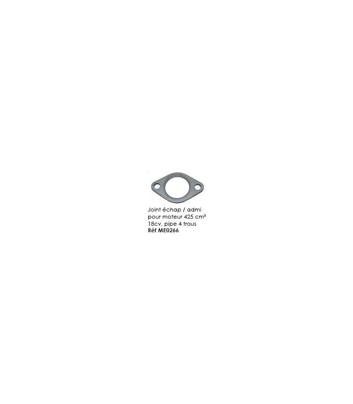 Joint echap/admi pour moteur 425 cm3 18CV,Pipe 4 trous Joint echap/admi pour moteur 425 cm3 18CV,Pipe 4 trous