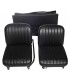 LOT DE 2 GARNITURES DE SIÈGE POUR MÉHARI AVANT ET BANQUETTE ARRIÈRE EN SKAÏ NOIR