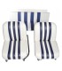 Lot de 2 garnitures de sièges AV + banquette ARR Blanc/Bleu