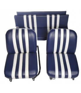 Banquette ARR bi-ton Bleu / Blanc