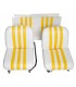Sièges et banquette neuf complet bi-ton Blanc / Jaune