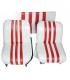 LOT DE 2 SIÈGES AVANT ET BANQUETTE ARRIÈRE EN SKAÏ BLANC ET ROUGE POUR MÉHARI
