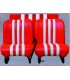 GARNITURE DE BANQUETTE ARRIÈRE ROUGE ET BLANC MÉHARI