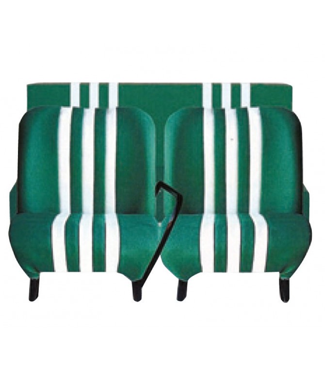 Banquette ARR bi-ton Vert / Blanc