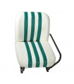 LOT DE 2 GARNITURES AVANT ET BANQUETTE ARRIÈRE SKAÏ BLANC ET VERT POUR MÉHARI