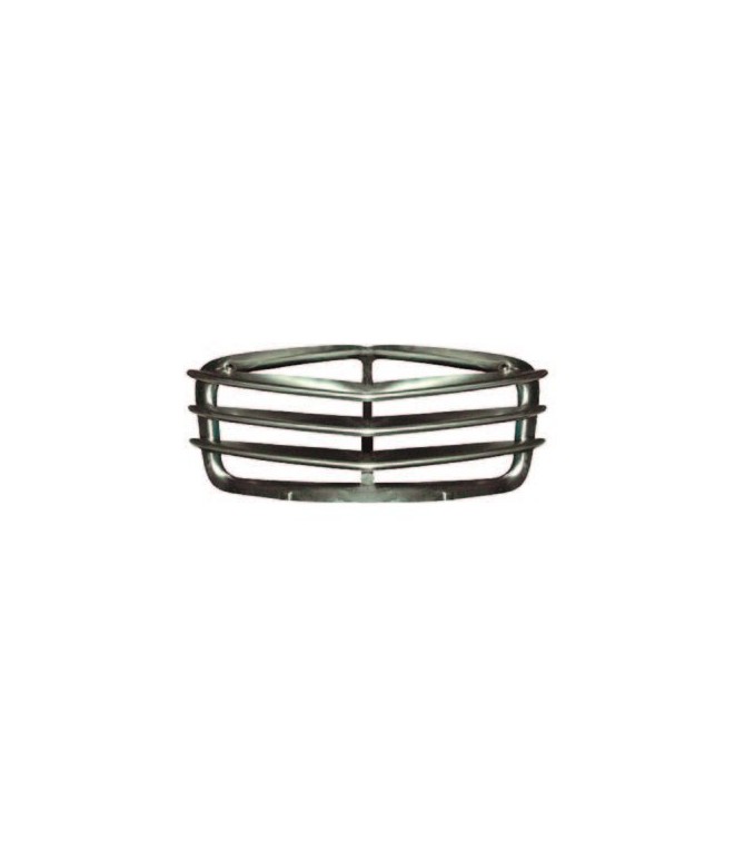 Calandre en aluminium poli de 1965 à 1974