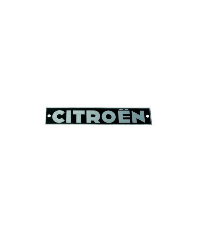 Plaque centrale «Citroën» de pare-chocs ARR avant 03/1963