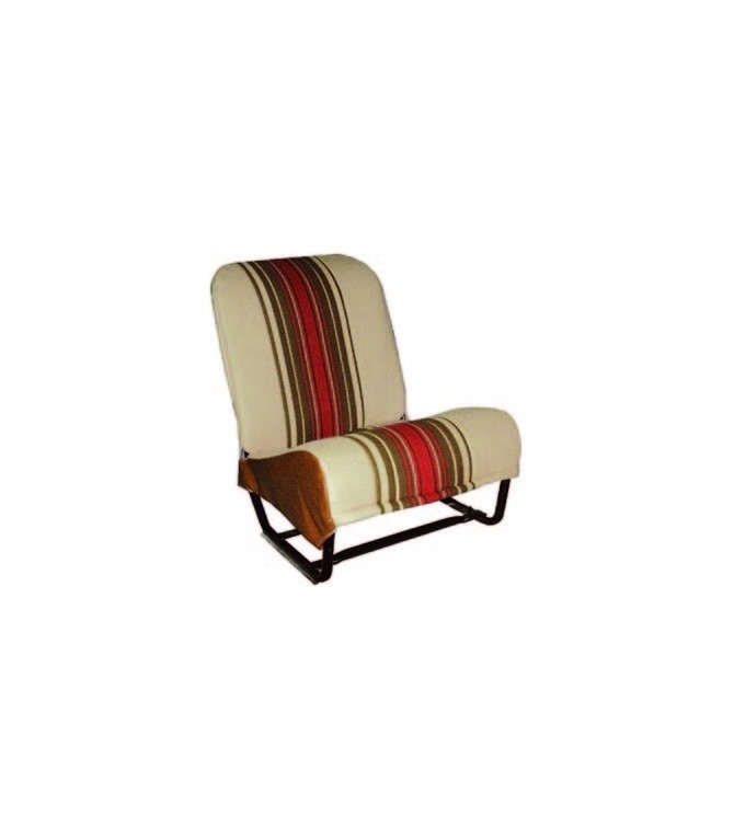 Ensemble de garnitures tissu Beige rayé 2 sièges symétriques + 1 banquette ARR