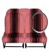 Ensemble de garnitures tissu Marron rayé 2 sièges symétriques + 1 banquette ARR