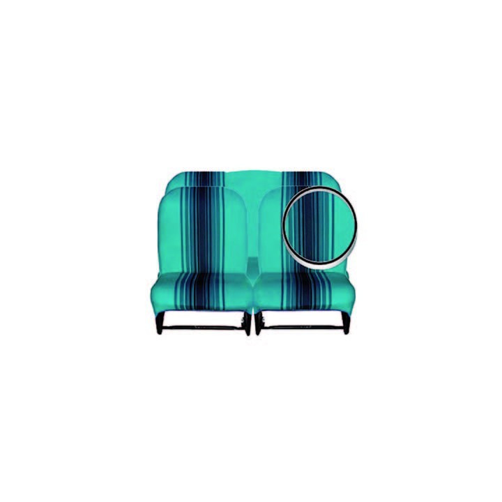 Ensemble de garnitures tissu Bleu rayé 2 sièges symétriques
+ 1 banquette ARR