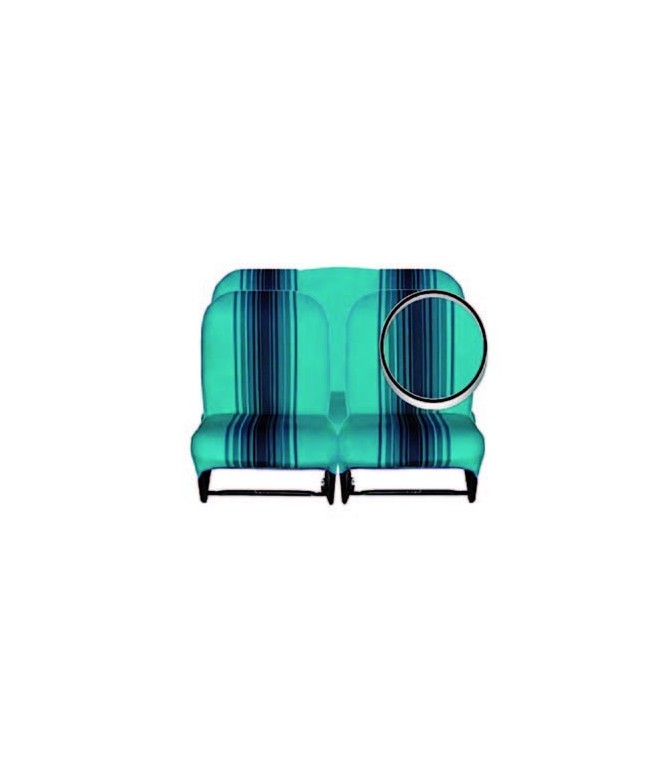Ensemble de garnitures tissu Bleu rayé 2 sièges asymétriques
+ 1 banquette ARR
