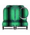 ENS GARNITURES TISSU VERT RAYE 2 SIEGES SYM ET BANQUETTE