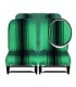 Ensemble de garnitures tissu Vert rayé 2 sièges asymétriques
+ 1 banquette ARR