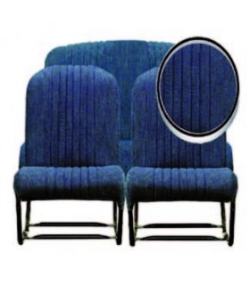 ENSEMBLE DE GARNITURES VINYLE JEAN BANQUETTES AVANT ET ARRIERE POUR 2CV