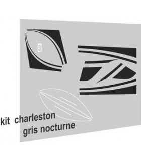 Autocollants Charleston pour 2cv Gris Nocturne