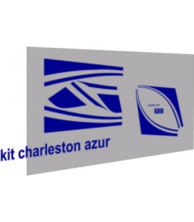 Autocollants Charleston pour 2cv Bleu Azur
