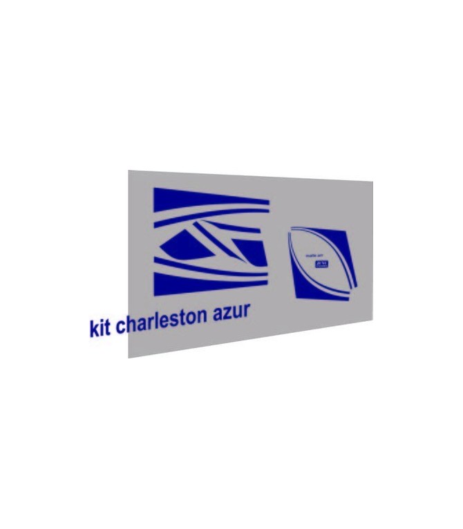 Autocollants Charleston pour 2cv Bleu Azur
