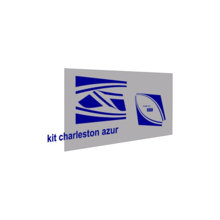 Autocollants Charleston pour 2cv Bleu Azur