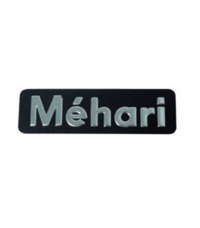 Monogramme inox en relief Méhari