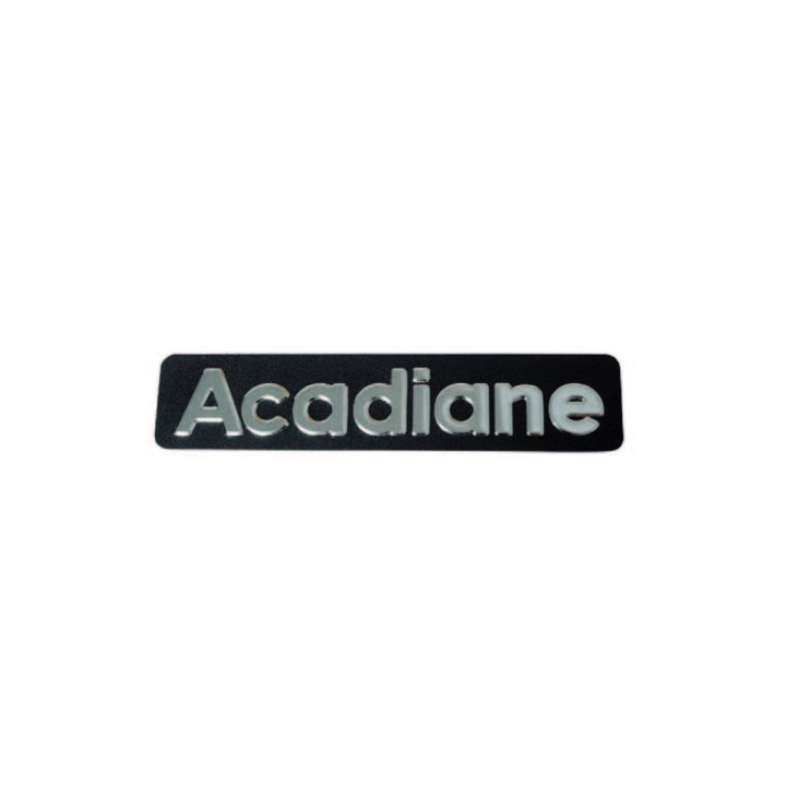 Monogramme inox en relief Acadiane