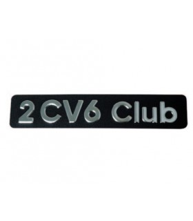 Monogramme inox en relief 2cv6 Club