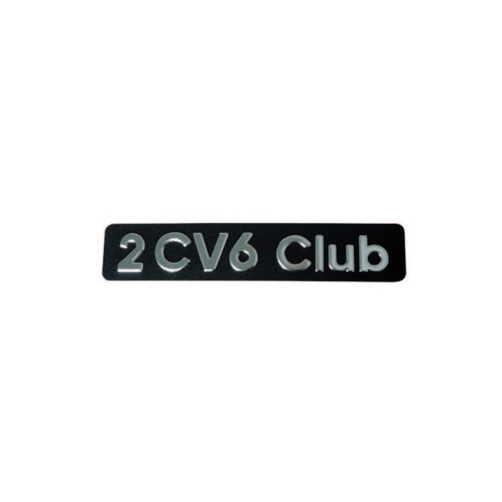 Monogramme inox en relief 2cv6 Club