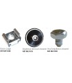 LOT DE 4 ENJOLIVEURS DE ROUES ET VIS ET ECROUS POUR 2CV MEHARI OU DERIVES