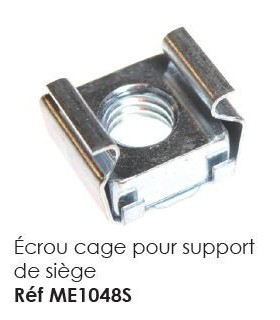 Ecrou cage pour support de siège