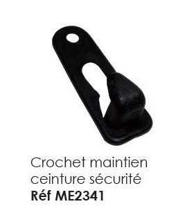 Crochet maintien ceinture sécurité