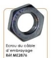 ECROU CABLE D'EMBRAYAGE POUR 2CV MEHARI ET DERIVES