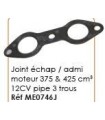 JOINT ECHAPPEMENT ET ADMISSION MOTEUR 375 & 425CM3 12CV PIPE 3 TROUS 2CV