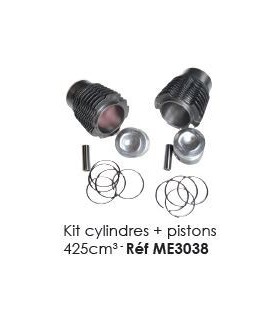 Kit cylindres + pistons 425 cm3 pour 2CV
