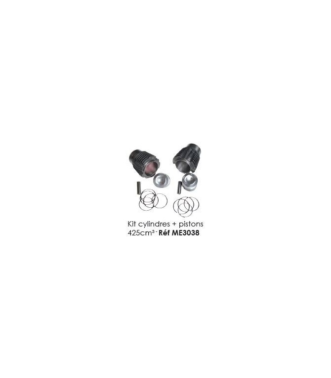 Kit cylindres + pistons 425 cm3 pour 2CV