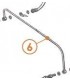 Tuyau de frein raccord banjo arriere transversal longueur 88 cm