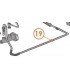 Tuyau de frein transversal arrière diamètre 8 ,Long 88cm