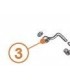 Tuyau de frein pour cylindre avant droit, Long 29cm