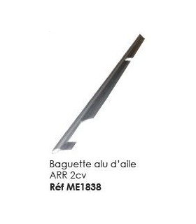 Baguette alu d'aile arrière 2cv