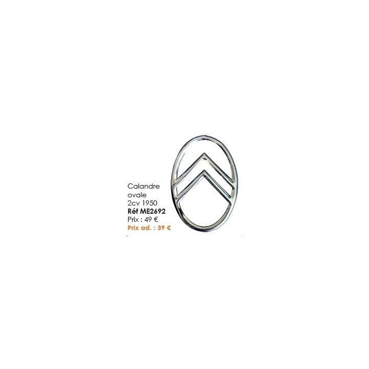 Calandre ovale 2cv 1950