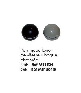 Pommeau levier de vitesse + Bague chromée noir