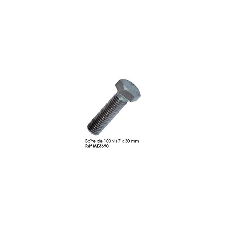 Boite de 100 vis 7 x 30 mm