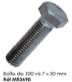 BOITE DE 100 VIS 7 X 30 MM