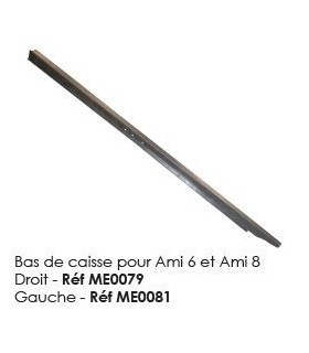 Bas de caisse droit pour Ami 6 et Ami 8