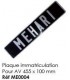 PLAQUE IMMATRICULATION ALU NOIRE POUR AVANT 455 X 100 MM