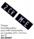 PLAQUE IMMATRICULATION POUR ARRIERE 2CV CAMIONNETTE EN 2 PARTIES 275 x 110 mm