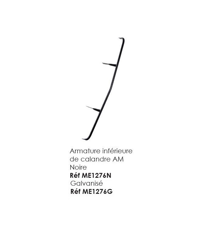 ARMATURE INFÉRIEURE DE CALANDRE ANCIEN MODÈLE GALVANISÉE POUR MÉHARI